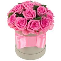 Букет из 15 розовых роз в коробке