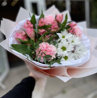 Bouquet of dianthus, chrysanthem and alstroemeria - Tender surprise