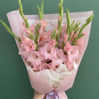 Букет из 9 розовых гладиолусов - Для самой нежной