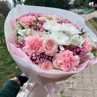 Сборный букет с диантусами - Жемчужина Стамбула фотоотчет 4