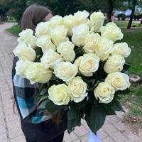 Bouquet of 25 white roses - Charm photo report 6