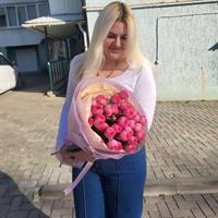 Букет із 7 рожевих кущових піоновидних троянд - Пелюстка фотозвіт 2