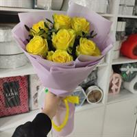 Букет з 7 жовтих троянд - Світла посмішка фотозвіт 2
