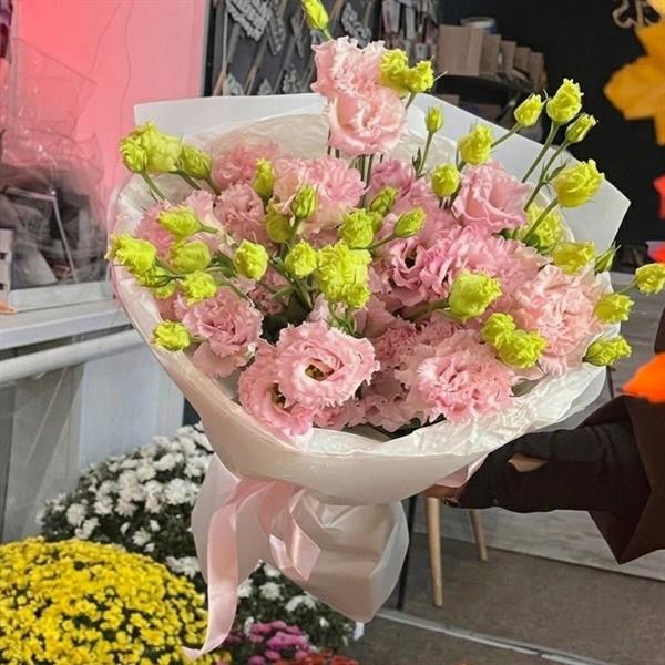 Букет из 11 веток розовой эустомы - Сильва