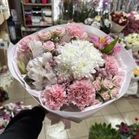 Сборный букет с диантусами - Жемчужина Стамбула фотоотчет 4