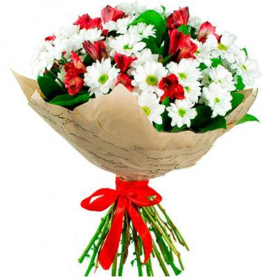 Bouquet with chrysanthemum and alstroemeria Bouquet with chrysanthemum and alstroemeria