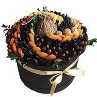 Edible bouquet of dried fruits