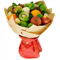 Fruit bouquet with flowers