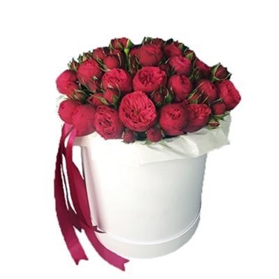 15 red peony-shaped roses in a box 15 red peony-shaped roses in a box