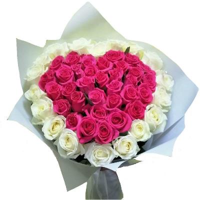 51 троянда у формі серця 51 троянда у формі серця