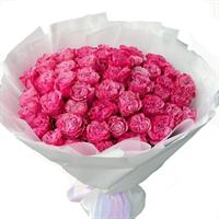Зачаровуючий букет із 51 піоноподібної троянди сорту Кантрі Блюз