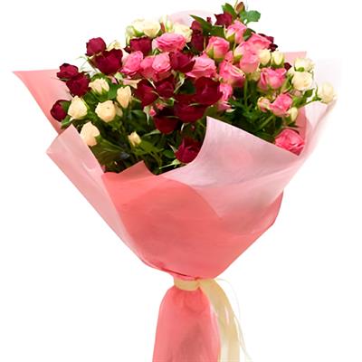 Bouquet of pink shrub roses Bouquet of pink shrub roses