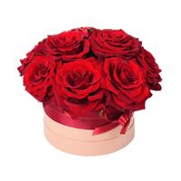 Small box with red roses