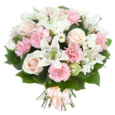 Bouquet of lilies, roses and carnations Bouquet of lilies, roses and carnations