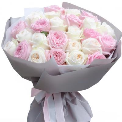 Bright composition of roses, eustom and alstroemeria Bright composition of roses, eustom and alstroemeria