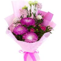 Bouquet of asters and eustoma