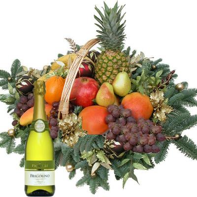 Новорічний фруктовий кошик Новорічний фруктовий кошик
