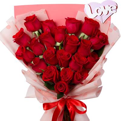 21 роза в форме сердца 21 роза в форме сердца