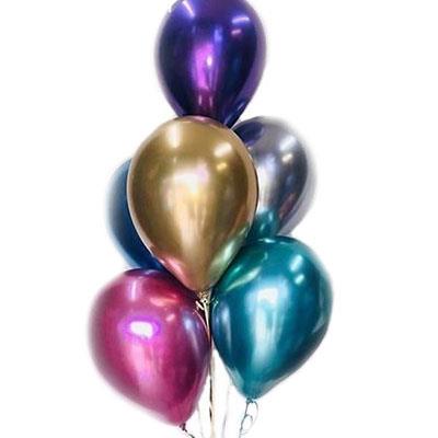 Multicolored chrome helium balloons Multicolored chrome helium balloons