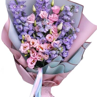 Bouquet of delphinium and eustoma Bouquet of delphinium and eustoma