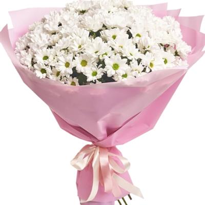 Lush bouquet of 21 chamomile chrysanthemums Lush bouquet of 21 chamomile chrysanthemums