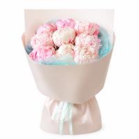 Bouquet of 9 Pink Peonies