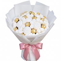 Bouquet of zephyr, marshmallows, and Ferrero Rocher