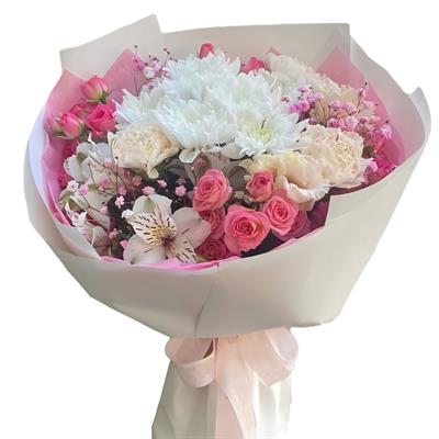 Composition of pumpkins and flowers Composition of pumpkins and flowers