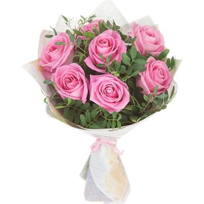Bouquet of 7 pink roses Bouquet of 7 pink roses