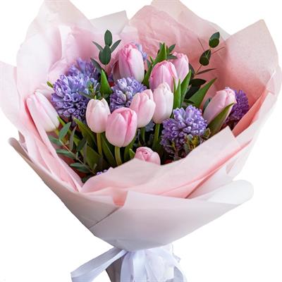 Букет з тюльпанами і гіацинтами Букет з тюльпанами і гіацинтами