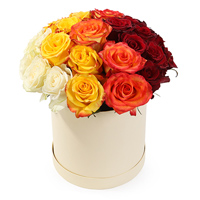 Bouquet of multicolored roses