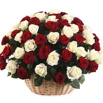 Bouquet of red and white roses Bouquet of red and white roses