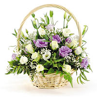 Basket with Eustoma