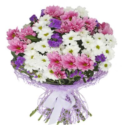 Bouquet of white and pink chrysanthemums Bouquet of white and pink chrysanthemums