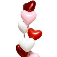 Stack of 7 heart-shaped balloons Stack of 7 heart-shaped balloons