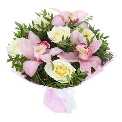 Bouquet of roses and orchids Bouquet of roses and orchids