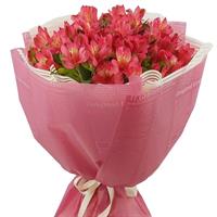  Lovely bouquet of 9 pink alstroemerias