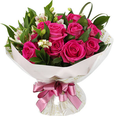 10 roses and 5 alstromerias 10 roses and 5 alstromerias