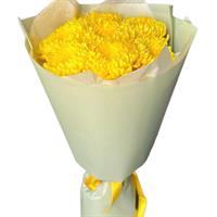 Букет из 7 жёлтых хризантем – симфония солнечного вдохновения!