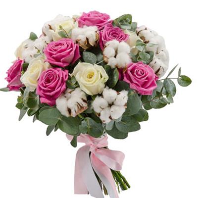 11 red roses with a cotton 11 red roses with a cotton