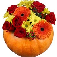 Bouquet in a pumpkin