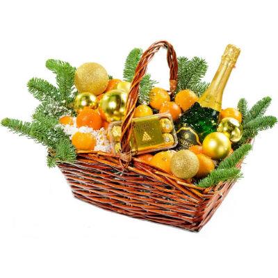 Новорічний цитрусовий кошик  Новорічний цитрусовий кошик