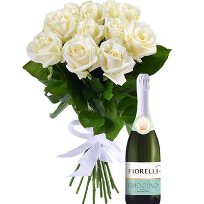 11 roses and champagne as a gift 11 roses and champagne as a gift