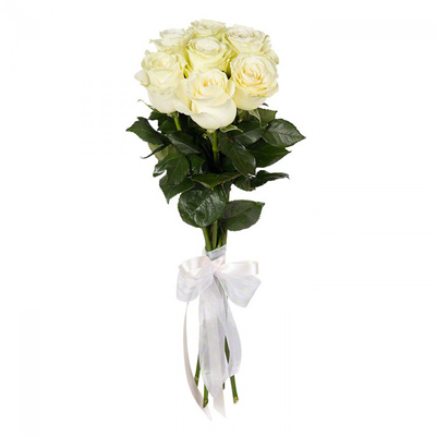 7 восхитительных белых роз 