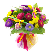 Букет з айстр і хризантем Букет з айстр і хризантем