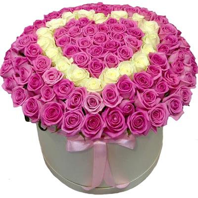 101 roses in a box with a heart 101 roses in a box with a heart